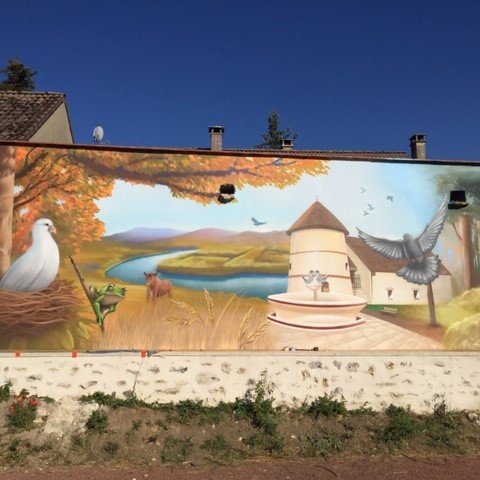 Mur du Clos des Forges Fresque 2 © PAVANT Mur du Clos des Forges Fresque 2 <small>© PAVANT</small>